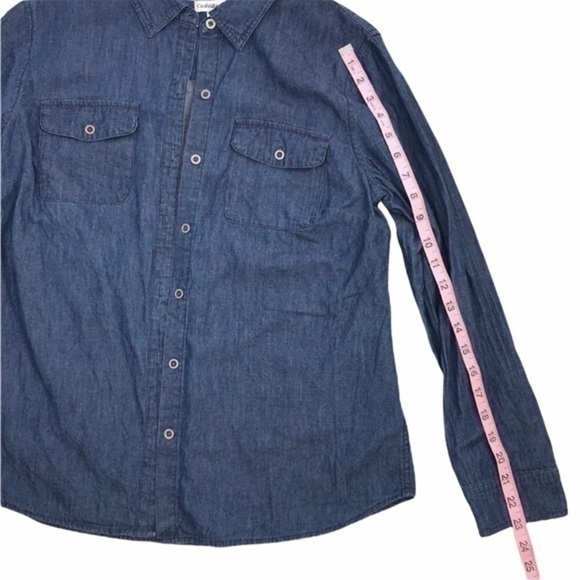 Croft & Barrow Chambray Button Down Shirt - Picture 6 of 7
